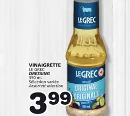 Marches Tradition LE GREC DRESSING offer