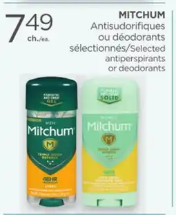 Proxim MITCHUM Selected antiperspirants or deodorants offer