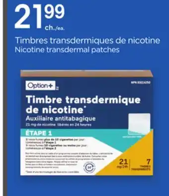 Proxim Option+ Nicotine transdermal patches offer