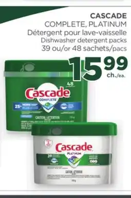 Proxim CASCADE COMPLETE, PLATINUM Dishwasher detergent packs offer