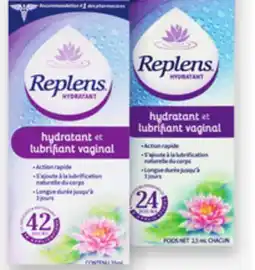 Proxim REPLENS Selected vaginal lubricants and moisturizer gels offer