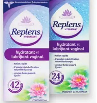 Proxim REPLENS Selected vaginal lubricants and moisturizer gels offer