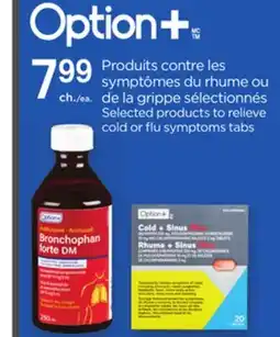 Proxim Option+ Selected products to relieve cold or flu symptoms tabs offer