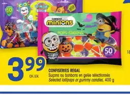 Uniprix CONFISERIES REGAL Suçons ou bonbons en gelée sélectionnés/Selected lollipops or gummy candies offer