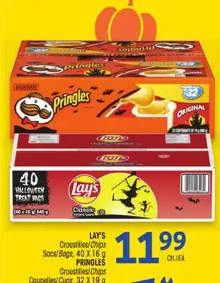 Uniprix LAY'S Croustilles/Chips Sacs/Bags, PRINGLES Croustilles/Chips Coupelles/Cups offer