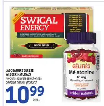 Uniprix LABORATOIRE SUISSE, WEBBER NATURALS Produits naturels sélectionnés / Selected natural products offer