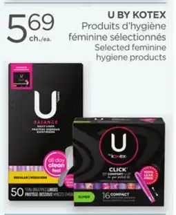 Proxim U BY KOTEX Selected feminine hygiene products offer