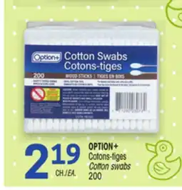 Uniprix OPTION+ Cotons-tiges/Cotton swabs offer