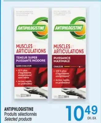 Uniprix ANTIPHLOGISTINE Produits sélectionnés/Selected products offer