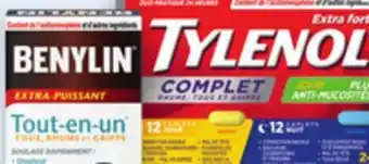 Uniprix BENYLIN, TYLENOL COMPLET Produits sélectionnés Selected products Caplets,Sirop/Syrup offer