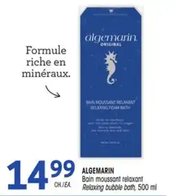 Uniprix ALGEMARIN Bain moussant relaxant / Relaxing bubble bath offer