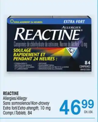 Uniprix REACTINE Allergies/Allergy Sans somnolence/Non-drowsy Extra fort/Extra-strength,10 mg offer