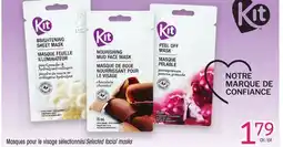 Uniprix KIT Masques pour le visage sélectionnés/Selected facial masks offer