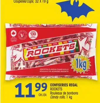 Uniprix CONFISERIES REGAL ROCKETS Rouleaux de bonbons Candy rolls offer
