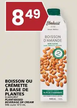 Rachelle-Bery Grocery ELMHURST PLANT-BASED BEVERAGE OR CREAM offer