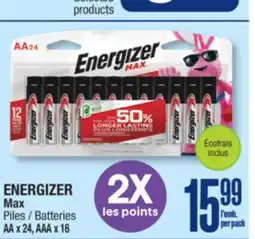 Jean Coutu ENERGIZER Max Batteries offer