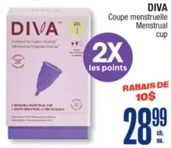 Jean Coutu DIVA Menstrual cup offer