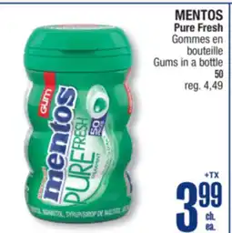 Jean Coutu MENTOS Pure Fresh Gums in a bottle offer