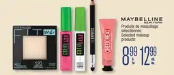 Jean Coutu MAYBELLINE Selected makeup products offer