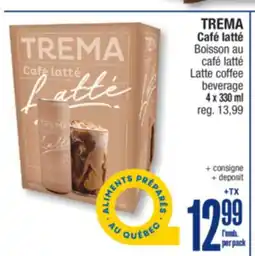 Jean Coutu TREMA Café latté Latte coffee beverage offer