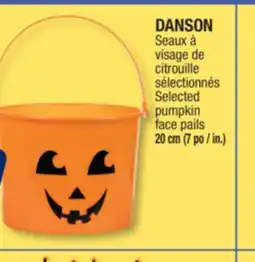 Jean Coutu DANSON Selected pumpkin face pails offer