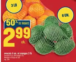 Marché Adonis AVOCATS 6 UN. ET ORANGES 3 LB | AVOCADOS 6 UN. AND ORANGES 3 LB offer