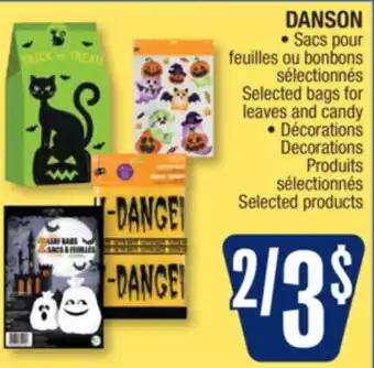 Jean Coutu DANSON Selected bags for leaves and candy, Selected products offer