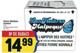 Marché Adonis HUÎTRES MALPÊQUE STANDARD | STANDARD MALPEQUE OYSTERS offer