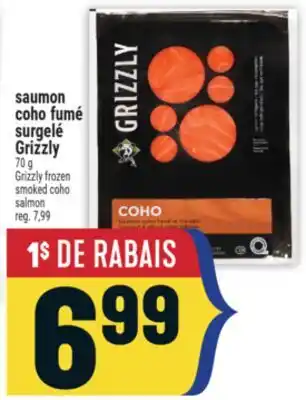 Marché Adonis SAUMON COHO FUMÉ SURGELÉ GRIZZLY | GRIZZLY FROZEN SMOKED COHO SALMON offer