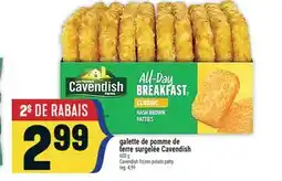 Marché Adonis GALETTE DE POMME DE TERRE SURGELÉE CAVENDISH | CAVENDISH FROZEN POTATO PATTY offer
