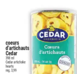 Marché Adonis COEURS D'ARTICHAUTS CEDAR | CEDAR ARTICHOKE HEARTS offer