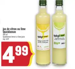 Marché Adonis Jus de citron ou lime Quicklemon | Quicklemon lemon or lime juice offer
