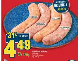 Marché Adonis SAUCISSES MAISON | HOME MADE SAUSAGES offer