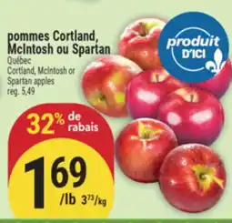 Marché Adonis POMMES CORTLAND, MCINTOSH OU SPARTAN | CORTLAND, MCINTOSH OR SPARTAN APPLES offer