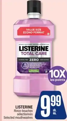 Jean Coutu LISTERINE Selected mouthwashes offer