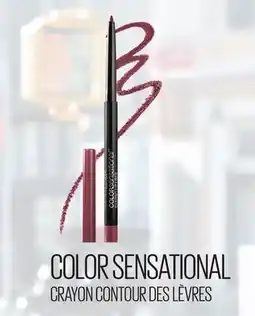 Uniprix MAYBELLINE NEW YORK COLOR SENSATIONAL CRAYON CONTOUR DES LÈVRES offer