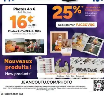 Jean Coutu 4x6 Photos offer