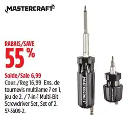 Canadian Tire Mastercraft 7-in-1 Multi-Bit Screwdriver Set offer