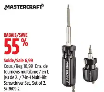 Canadian Tire Mastercraft 7-in-1 Multi-Bit Screwdriver Set offer