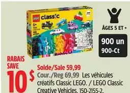 Canadian Tire LEGO Classic Creative Vehicles offer