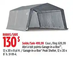 Canadian Tire ShelterLogic Garage-in-a-Box Peak Shelter offer