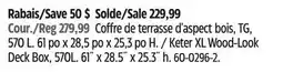 Canadian Tire Keter XL Wood-Look Deck Box offer