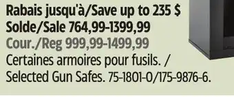 Canadian Tire Selected Gun Safes offer