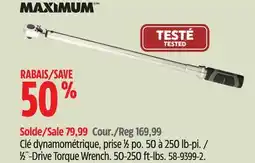 Canadian Tire Maximum 1⁄2˝-Drive Torque Wrench offer