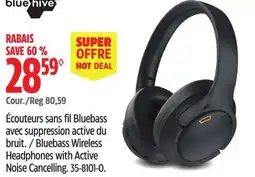 Canadian Tire Bluehive Bluebass Wireless Headphones with Active Noise Cancelling offer