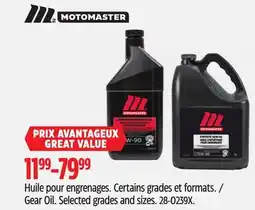 Canadian Tire Motomaster Gear Oil offer