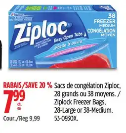 Canadian Tire Ziplock Freezer Bags offer