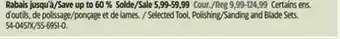 Canadian Tire Mastercraft Selected Tool, Polishing/Sanding and Blade Sets offer