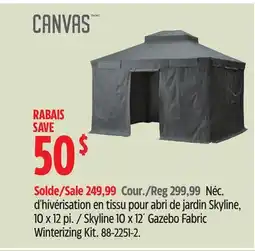 Canadian Tire Canvas Skyline 10 x 12´ Gazebo Fabric Winterizing Kit offer