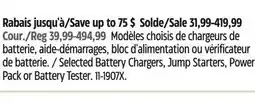 Canadian Tire Noco Selected Battery Chargers, Jump Starters, Power Pack or Battery Tester offer